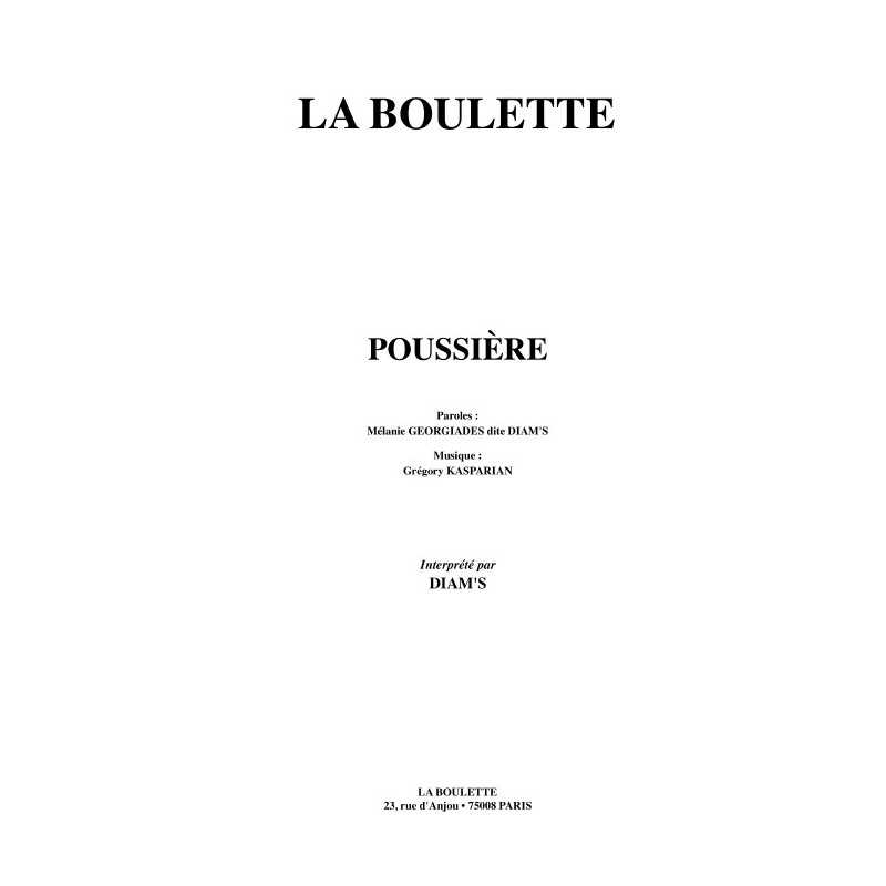 POUSSIÈRE