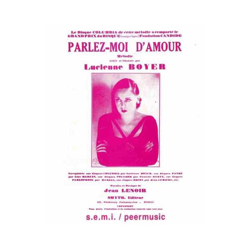 Sheet music PARLEZ-MOI D'AMOUR Lucienne Boyer