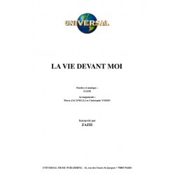 Sheet music LA VIE DEVANT MOI Zazie