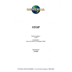 Sheet music STOP Zazie