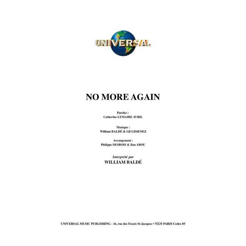 NO MORE AGAIN