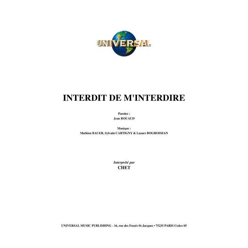 INTERDIT DE M'INTERDIRE