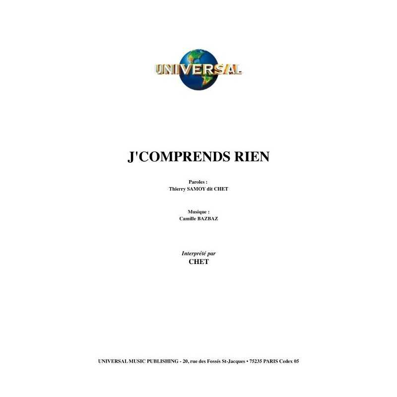 J'COMPRENDS RIEN