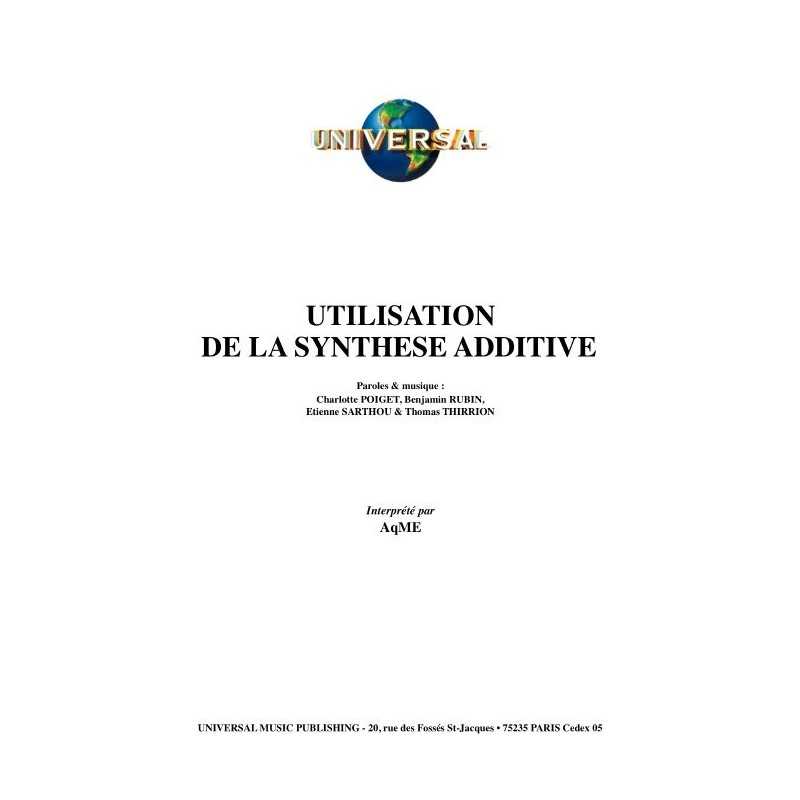 UTILISATION DE LA SYNTHÈSE ADDITIVE