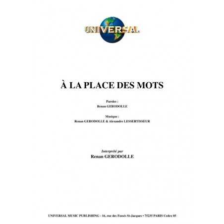 À LA PLACE DES MOTS
