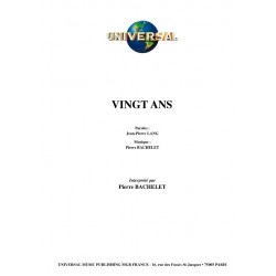 VINGT ANS Pierre Bachelet sheet music