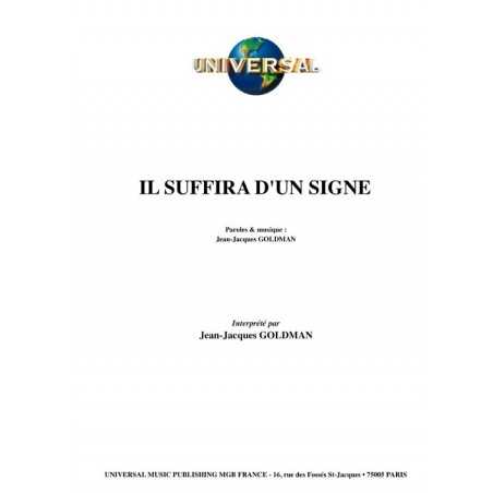 IL SUFFIRA D'UN SIGNE