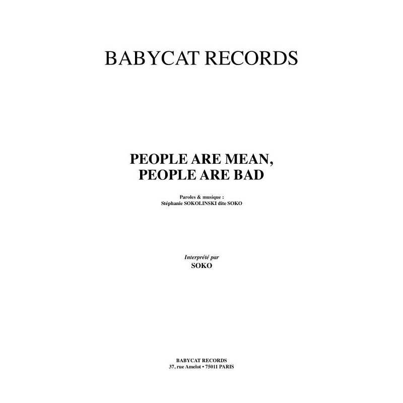PEOPLE ARE MEAN, PEOPLE ARE BAD