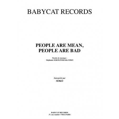 PEOPLE ARE MEAN, PEOPLE ARE BAD