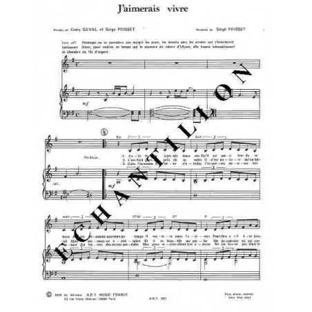 J'AIMERAIS VIVRE