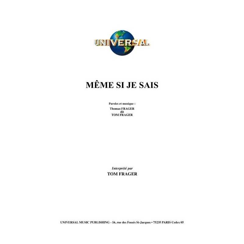 MÊME SI JE SAIS