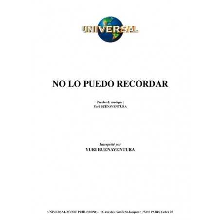 NO LO PUEDO RECORDAR
