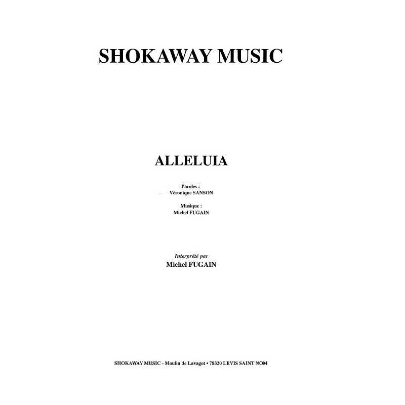Sheet music ALLELUIA Michel Fugain