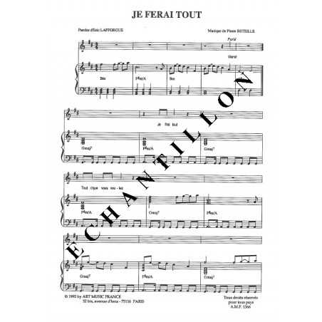 JE FERAI TOUT