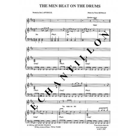 THE MEN BEAT ON THE DRUMS