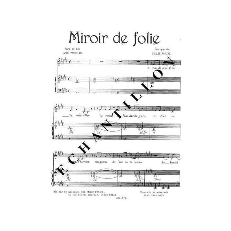 MIROIR DE FOLIE