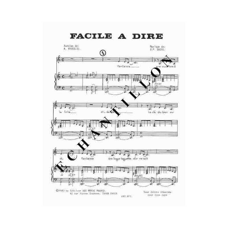 FACILE À DIRE