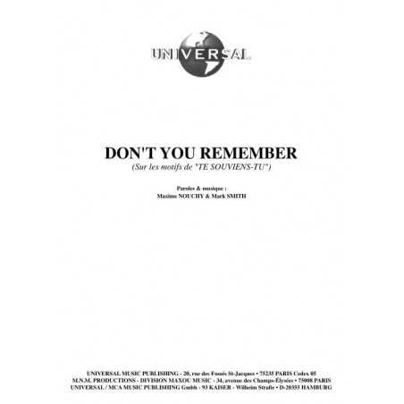 DON'T YOU REMEMBER