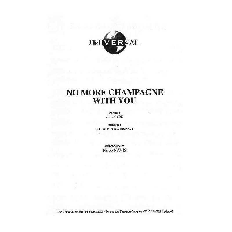 NO MORE CHAMPAGNE WITH YOU