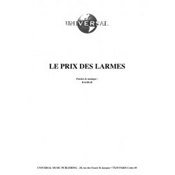 LE PRIX DES LARMES