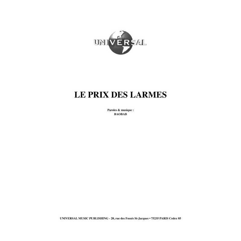 LE PRIX DES LARMES