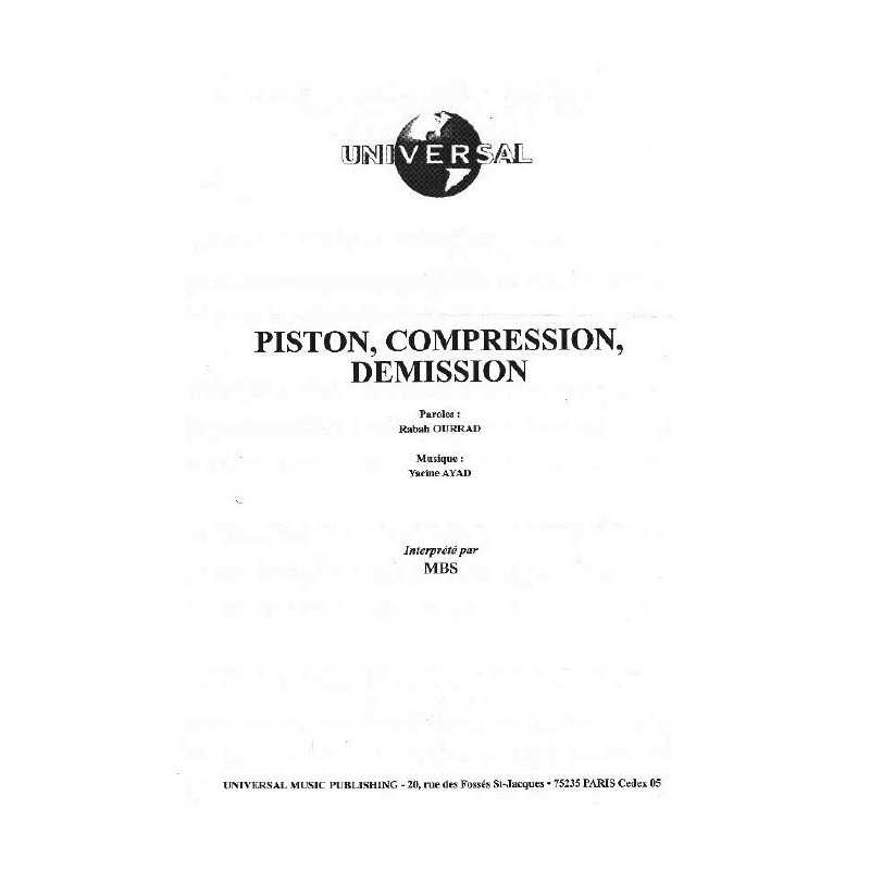 PISTON, COMPRESSION, DEMISSION