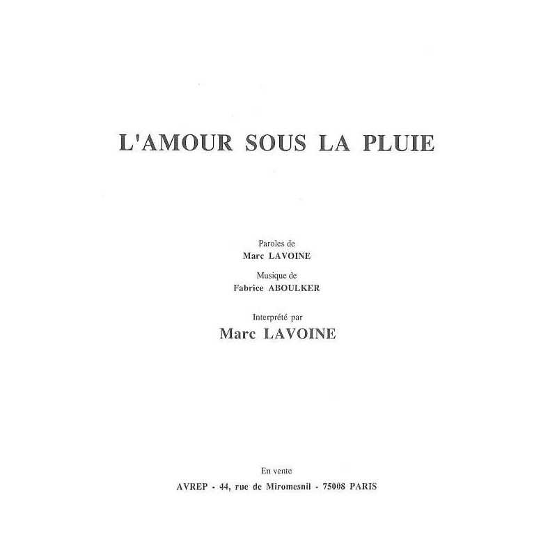 L'AMOUR SOUS LA PLUIE