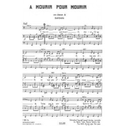 Partition A MOURIR POUR MOURIR Barbara pdf