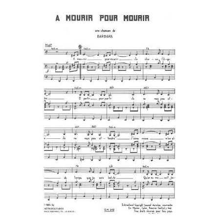 A MOURIR POUR MOURIR