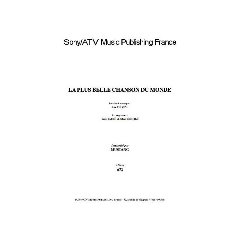 LA PLUS BELLE CHANSON DU MONDE