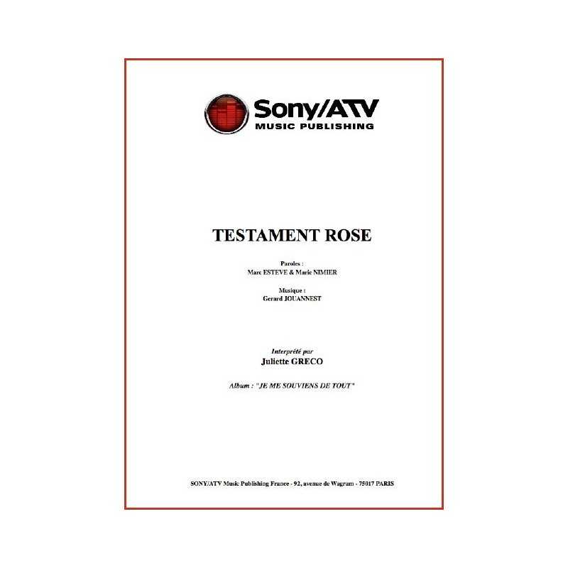 TESTAMENT ROSE