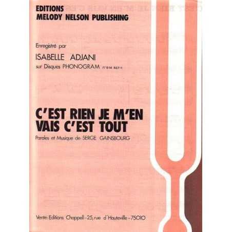 C'EST RIEN JE M'EN VAIS C'EST TOUT