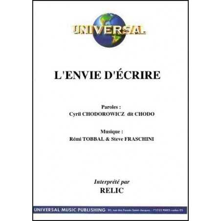 L'ENVIE D'ÉCRIRE