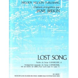 Sheet music LOST SONG