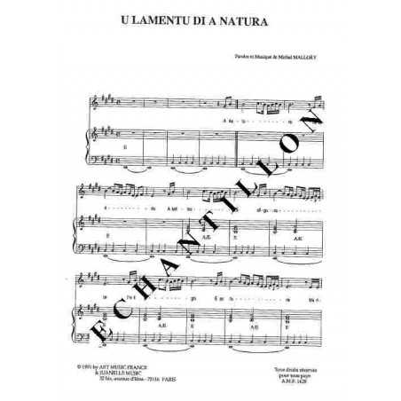U LAMENTU DI A NATURA