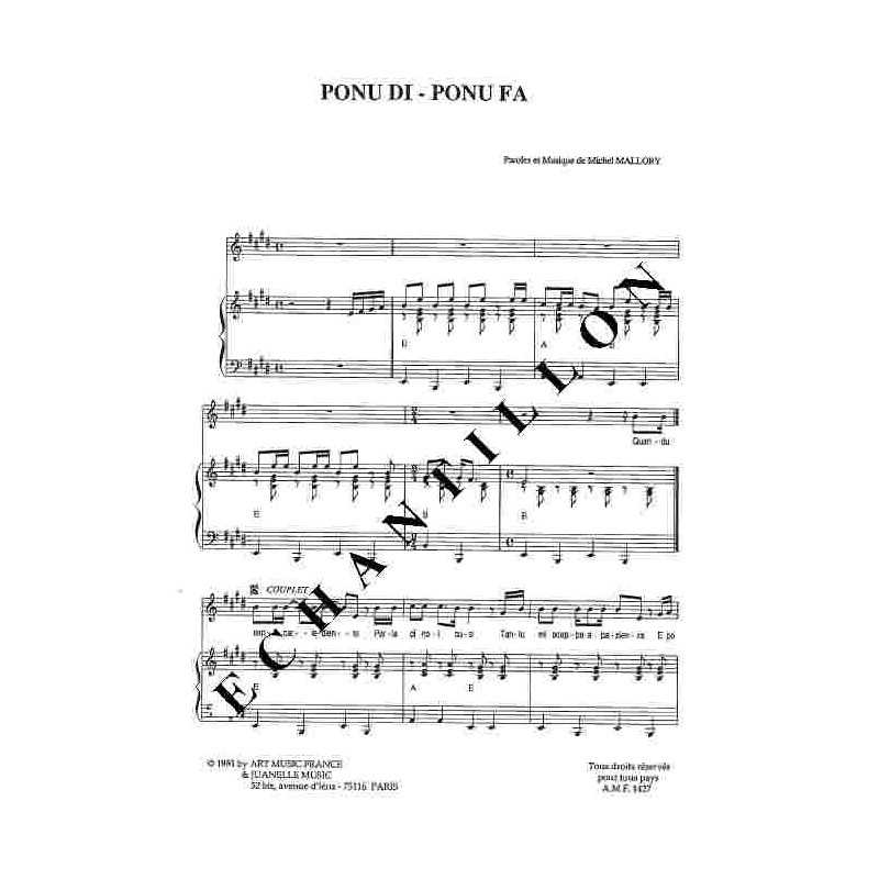 PONU DI - PONU FA