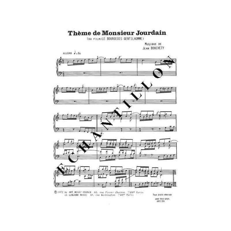 THÈME DE MONSIEUR JOURDAIN