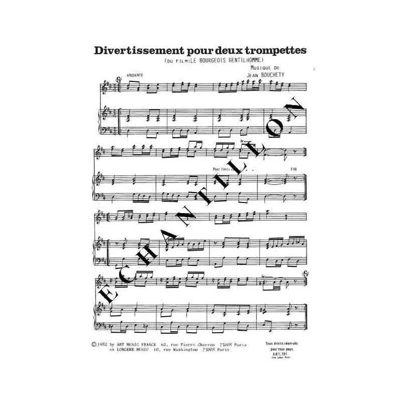 DIVERTISSEMENT POUR DEUX TROMPETTES