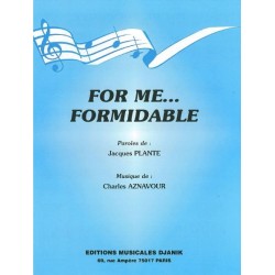 Sheet music FOR ME FORMIDABLE Charles AZNAVOUR PDF