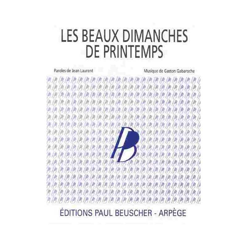 Sheet music LES BEAUX DIMANCHES DE PRINTEMPS Reda CAIRE pdf