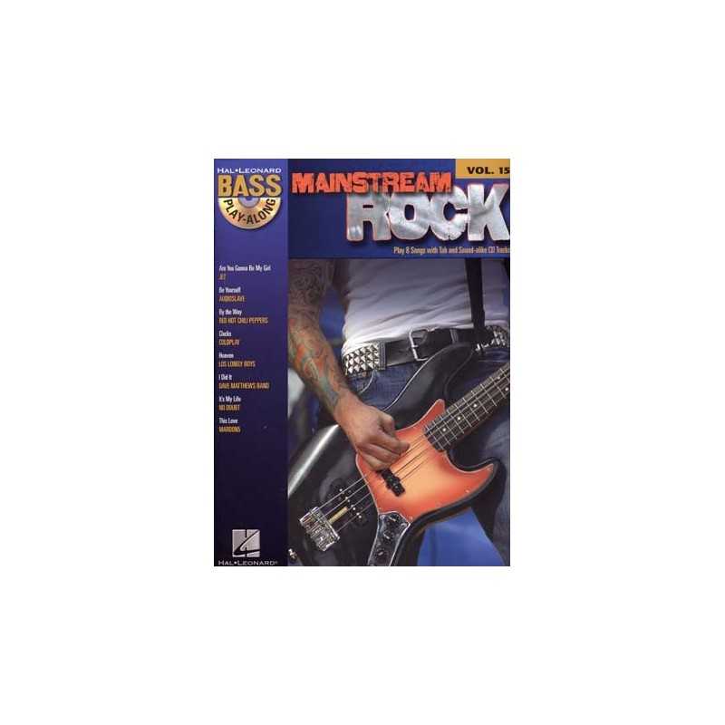 BASS PLAY ALONG VOL.15 - MAINSTREAM ROCK (+CD)