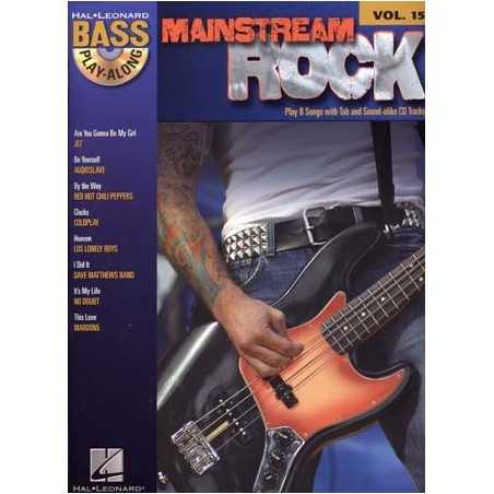 BASS PLAY ALONG VOL.15 - MAINSTREAM ROCK (+CD)
