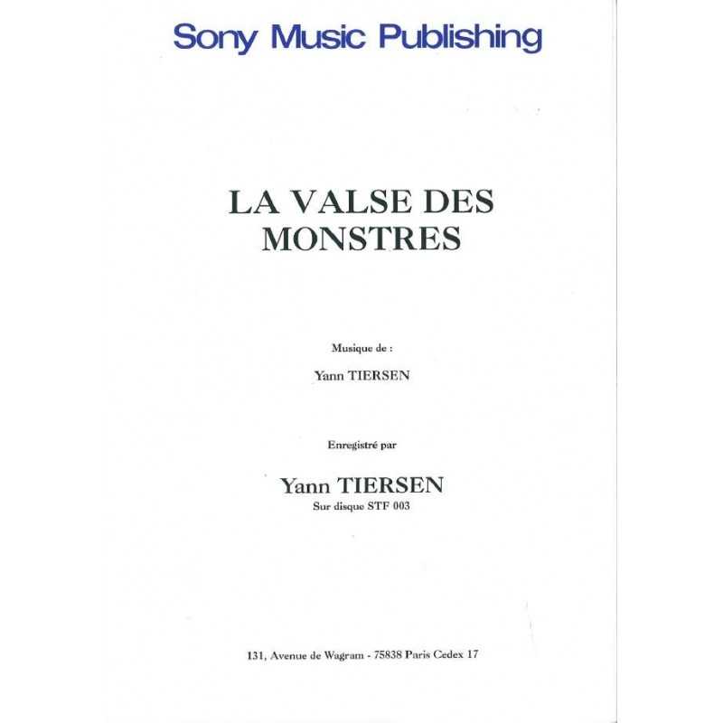 Partition LA VALSE DES MONSTRES Yann Tiersen