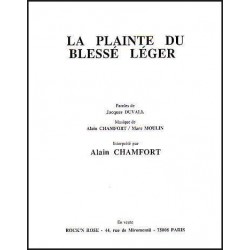 Partition LA PLAINTE DU BLESSÉ LÉGER Alain Chamfort