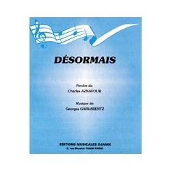 Sheet music DÉSORMAIS Charles AZNAVOUR