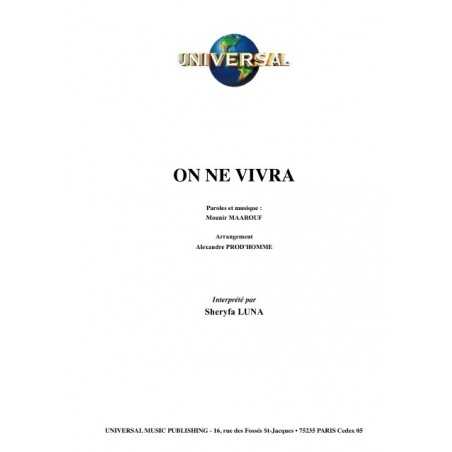 ON NE VIVRA