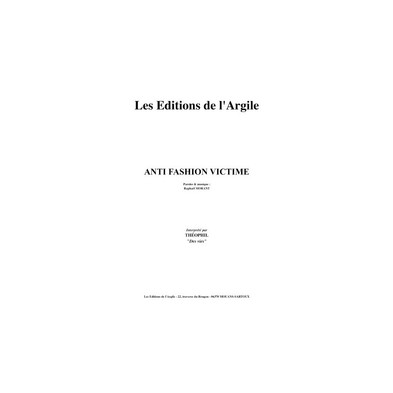ANTI FASHION VICTIME