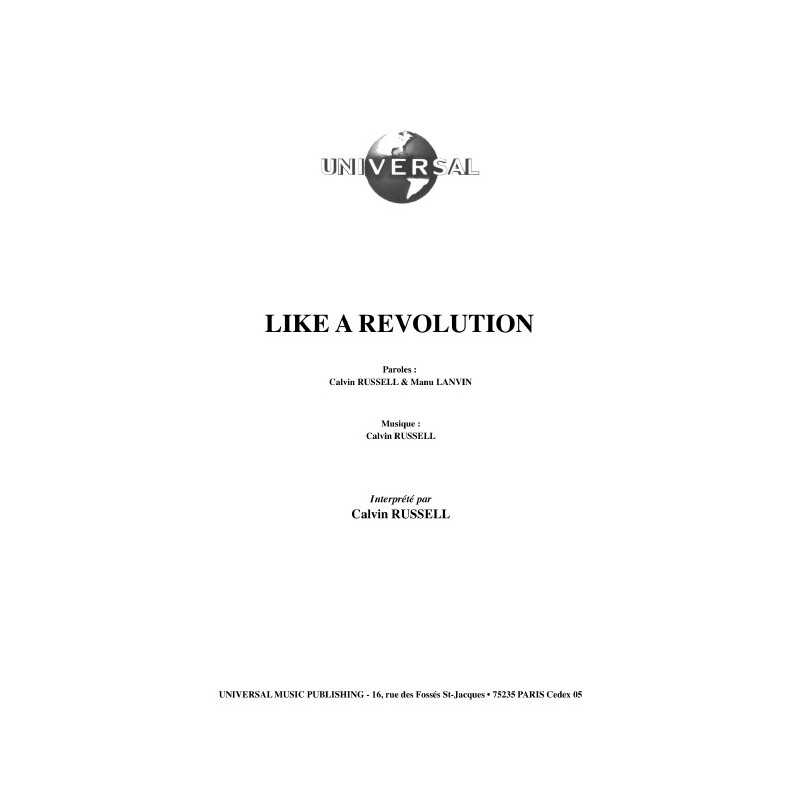 LIKE A REVOLUTION