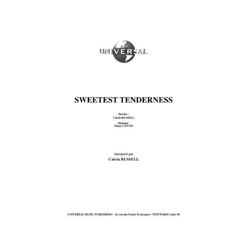 SWEETEST TENDERNESS