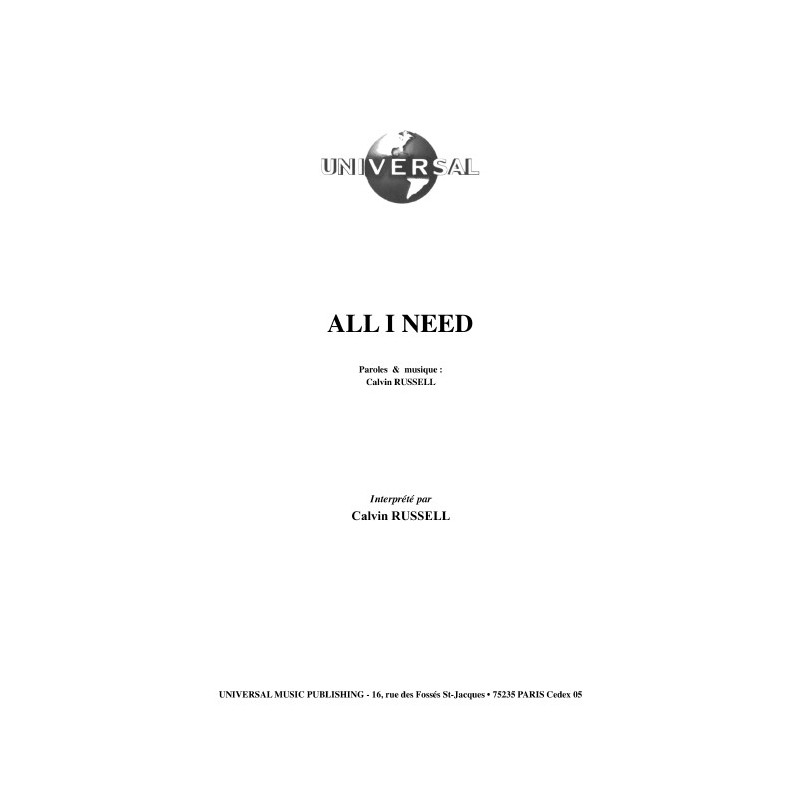 ALL I NEED